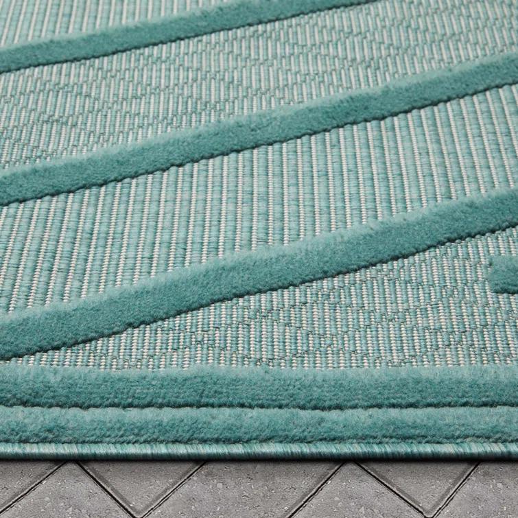 Markon Mali Outdoor Moroccan Tribal Teal Indoor/Outdoor Area Rug