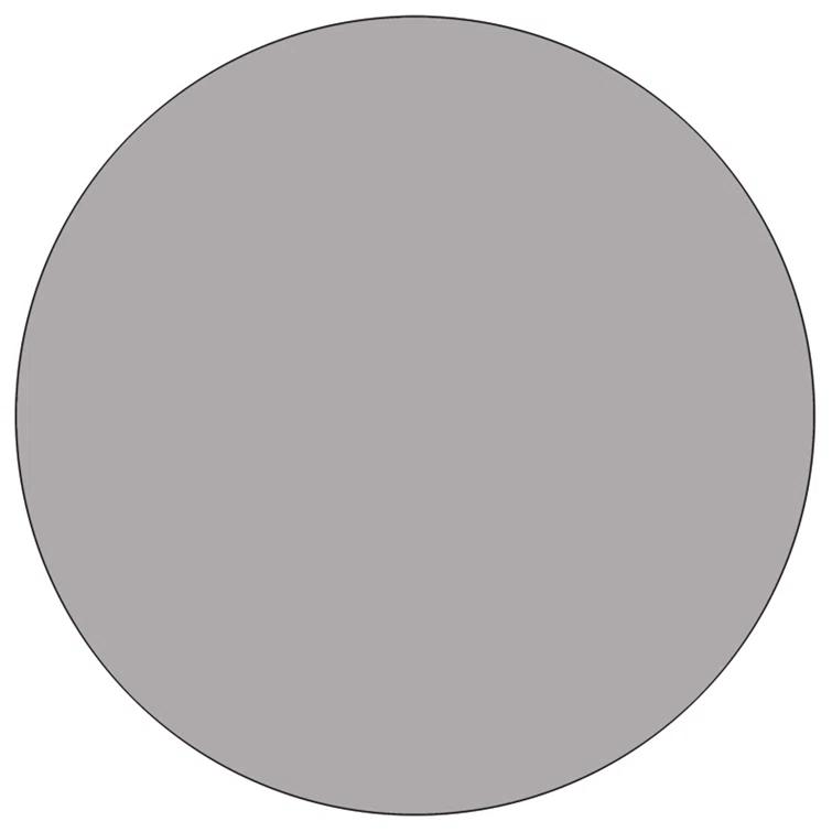 Flash Furniture 42'' Round Grey Thermal Laminate Activity Table - Standard Height Adjustable Legs