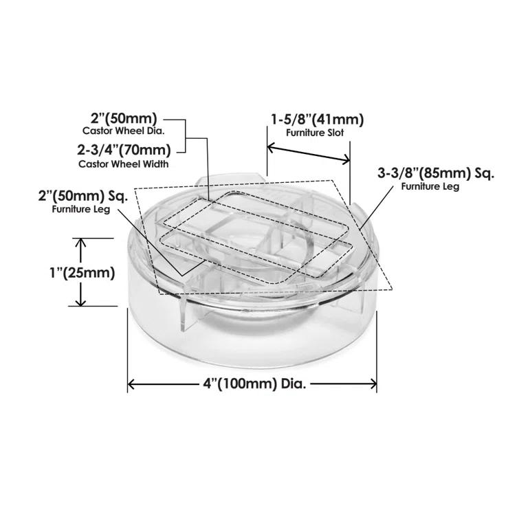 Slipstick Clear Stack-Its Furniture Risers (Set of 8)