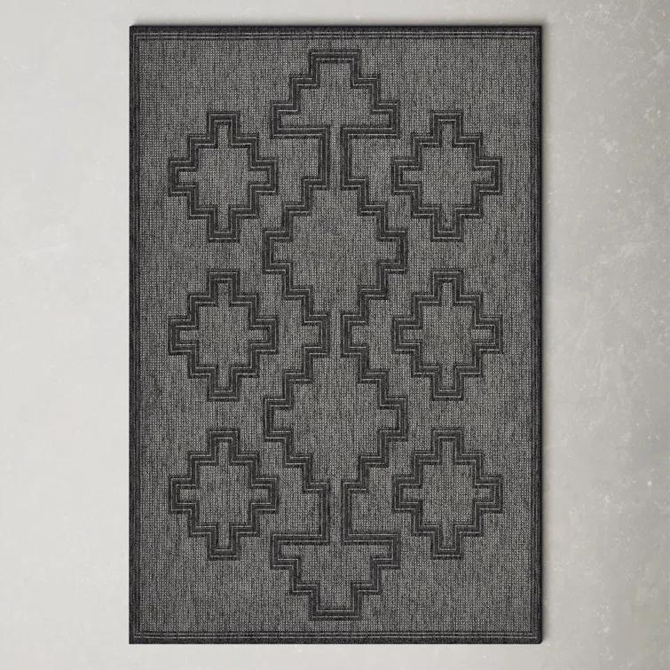 Ava Moroccan Charcoal Indoor / Outdoor Area Rug
