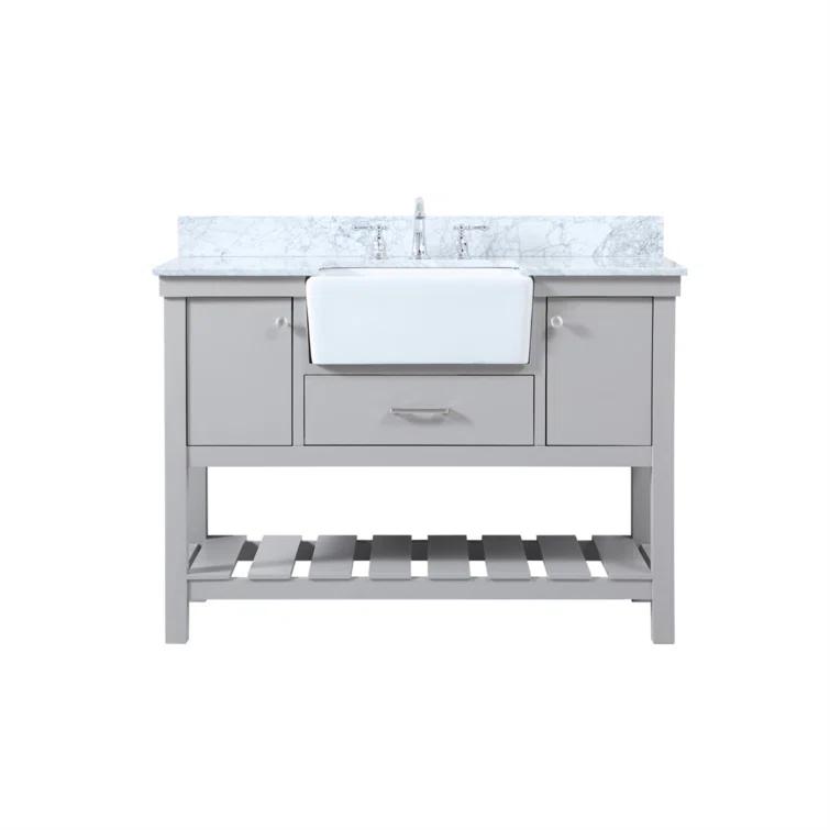 Pelaghia 48'' Single Bathroom Vanity with Marble Top