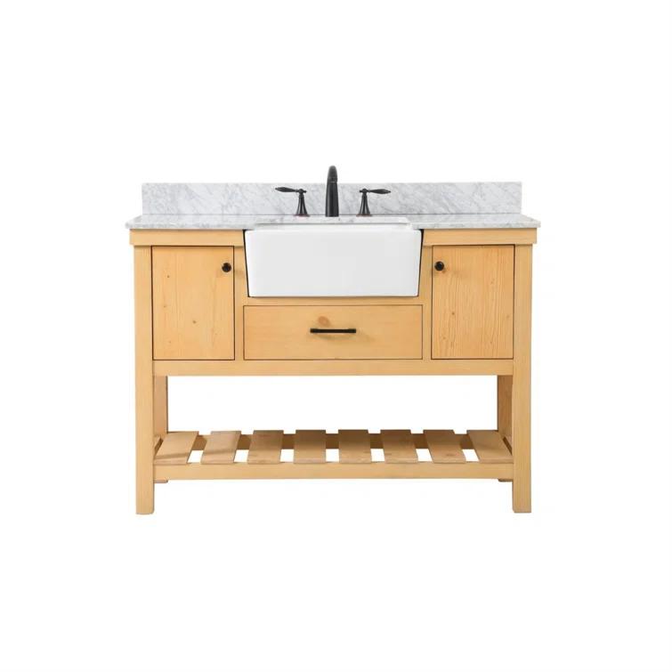Pelaghia 48'' Single Bathroom Vanity with Marble Top
