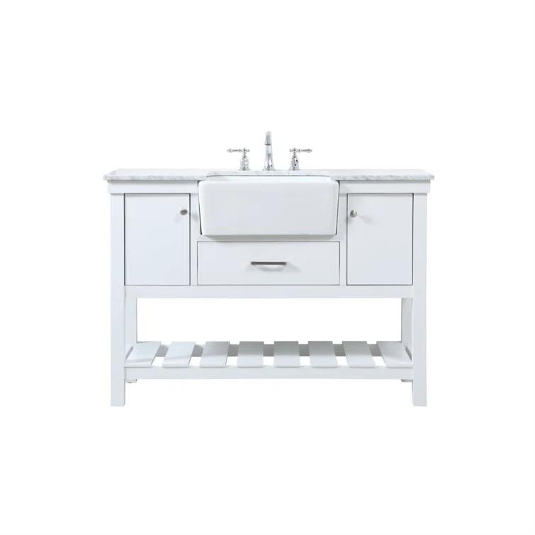 Pelaghia 48'' Single Bathroom Vanity with Marble Top