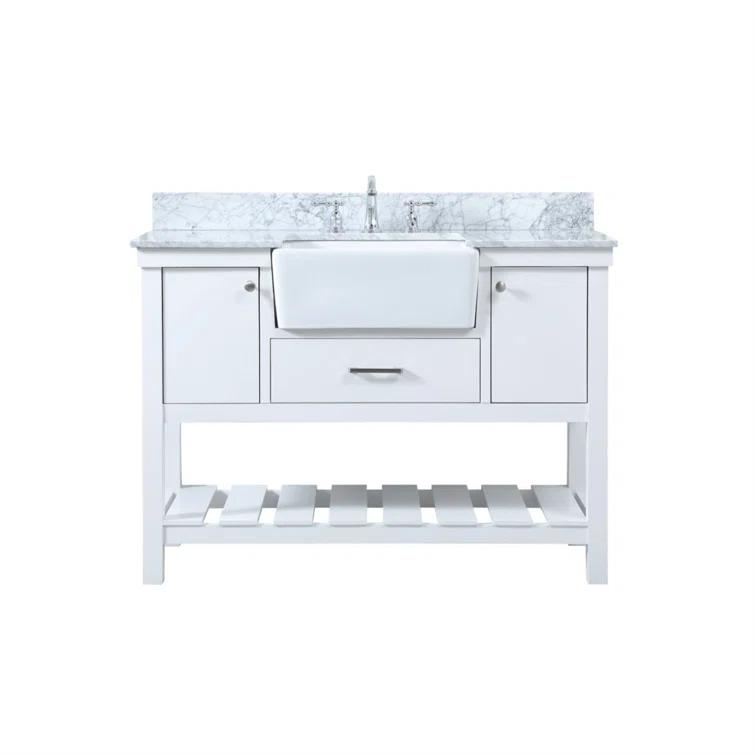 Pelaghia 48'' Single Bathroom Vanity with Marble Top