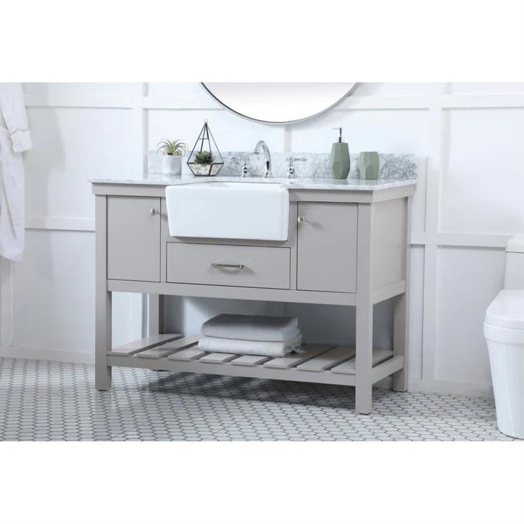 Pelaghia 48'' Single Bathroom Vanity with Marble Top