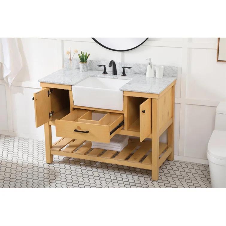 Pelaghia 48'' Single Bathroom Vanity with Marble Top