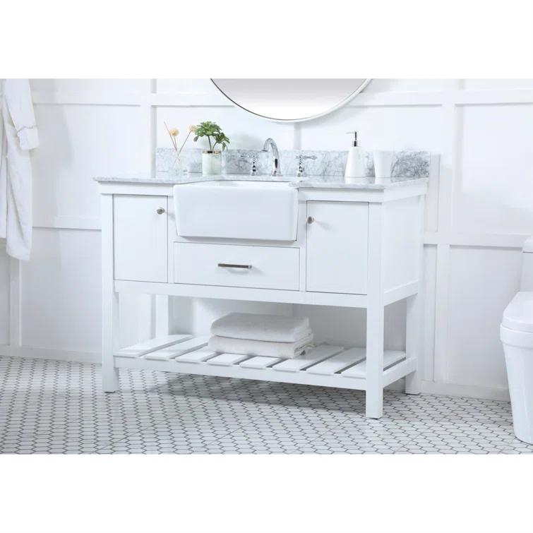 Pelaghia 48'' Single Bathroom Vanity with Marble Top