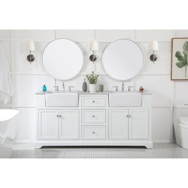 Emiliano 72'' Double Bathroom Vanity with Top
