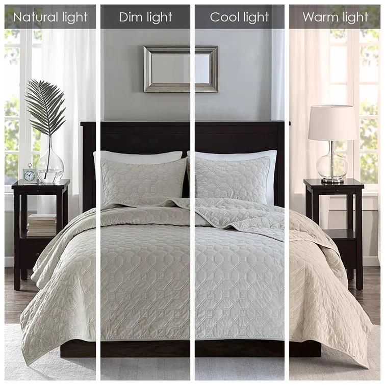 Madison Park Harper 3 Piece Velvet Quilt Set