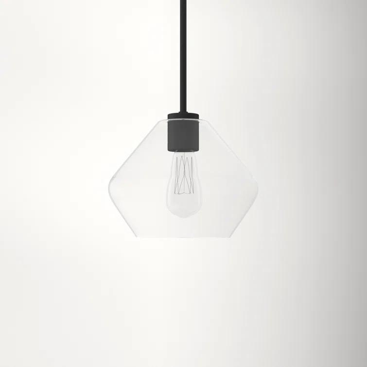 Rooks Single Light Glass Dimmable Pendant