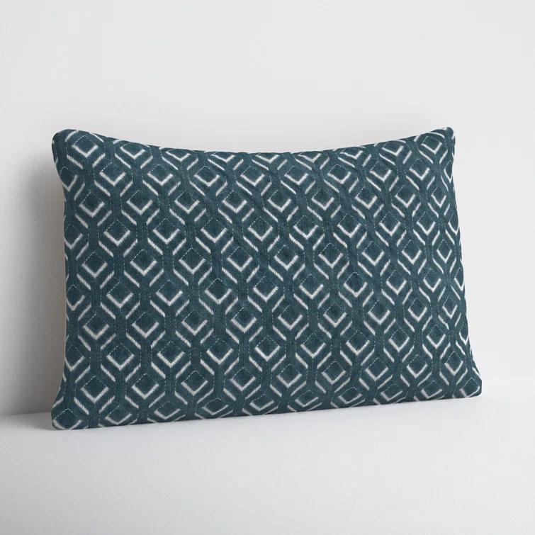 Ryans Embroidered Cotton Lumbar Throw Pillow
