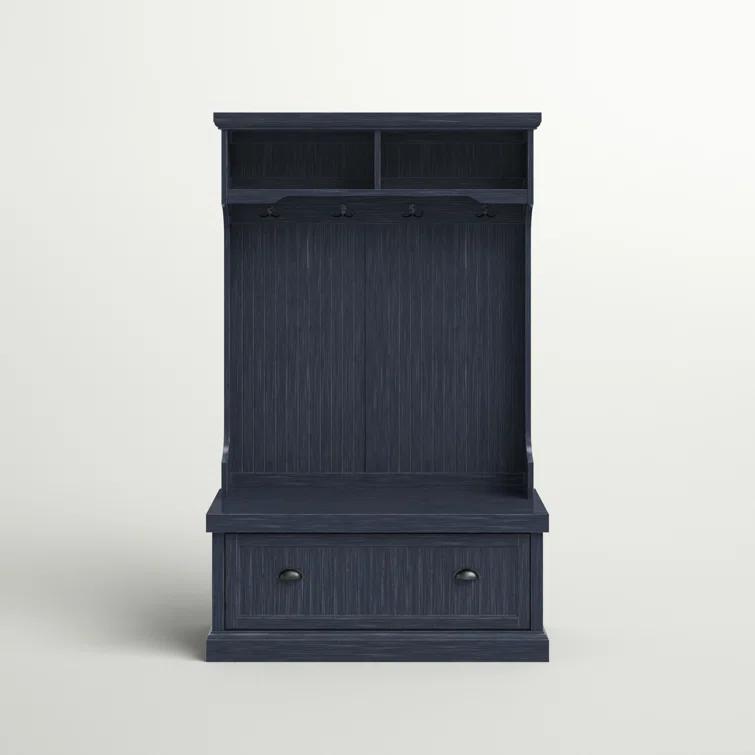 Seaside Hall Tree 40'' Wide with Bench and Shoe Storage