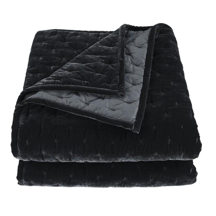 Stella Faux Silk Velvet Classic Chic Modern Rustic Romantic Western 1 Piece Quilt
