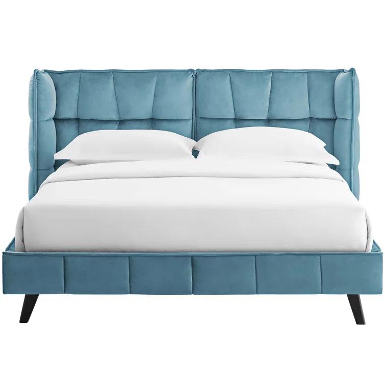 Modway Makenna Queen Upholstered Velvet Platform Bed