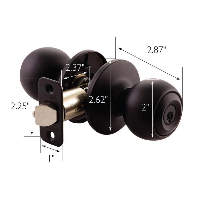Ball Keyed Entry Door Knob