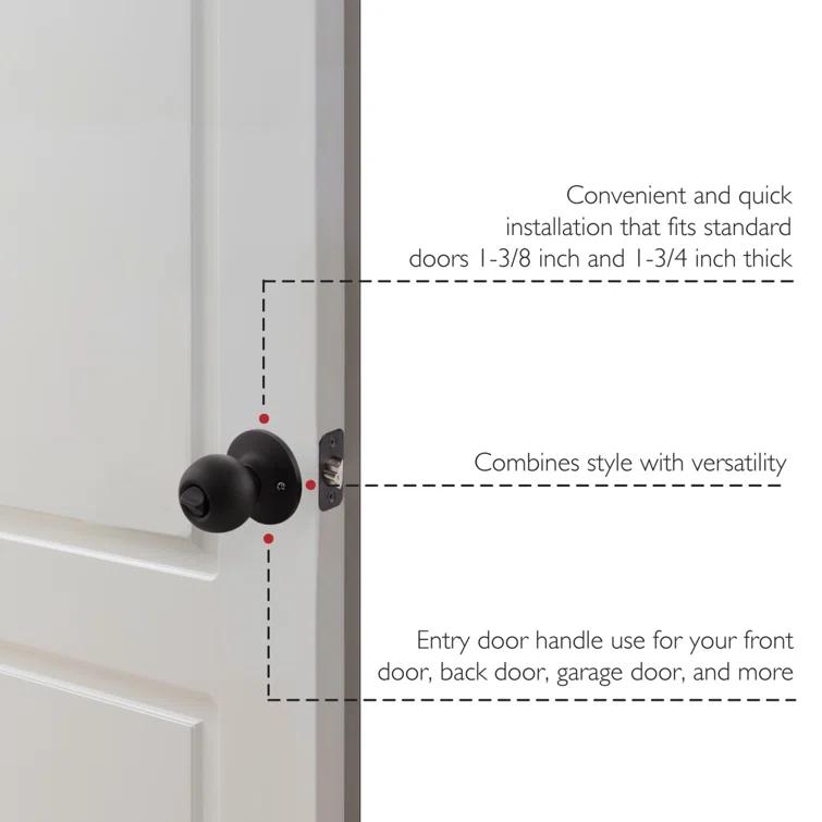 Ball Keyed Entry Door Knob