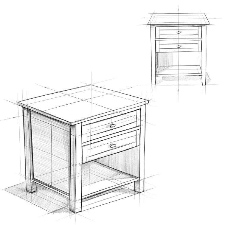 Simpli Home Warm Shaker 24"W Solid Wood Bedside Table with Two Drawers