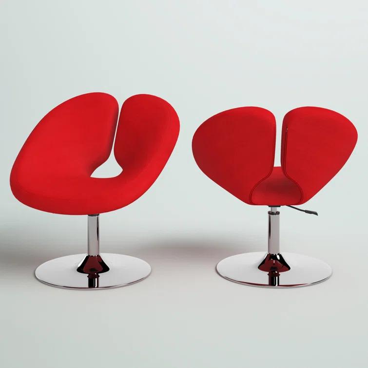 Upper Square™ Mori Upholstered Swivel Barrel Chair (Set of 2)