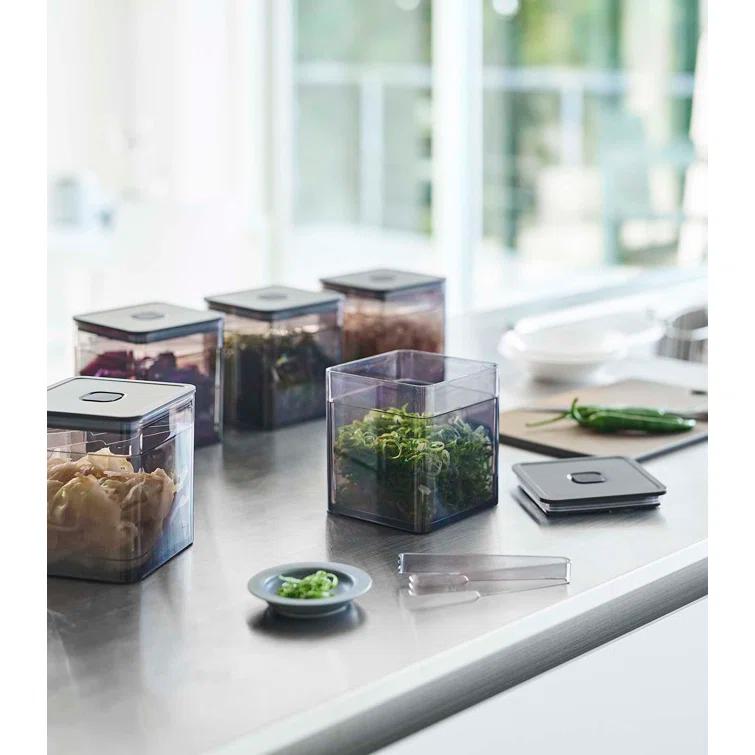 Yamazaki Home Tower Yamazaki Home Airtight Food Storage Container With Lid Square Spice Or Vegetable Holder