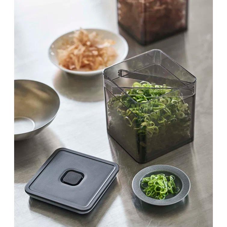 Yamazaki Home Tower Yamazaki Home Airtight Food Storage Container With Lid Square Spice Or Vegetable Holder