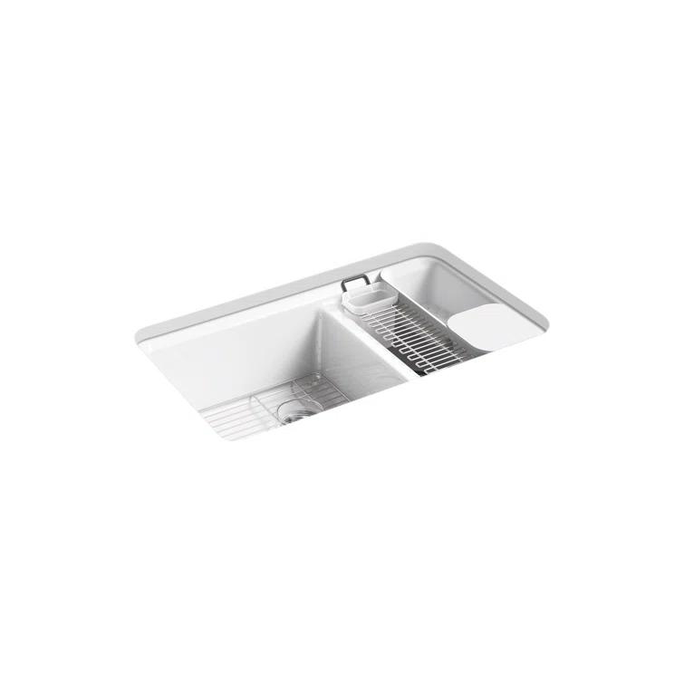 Riverby 33" L x 22" W Double Basin Undermount Kitchen Sink