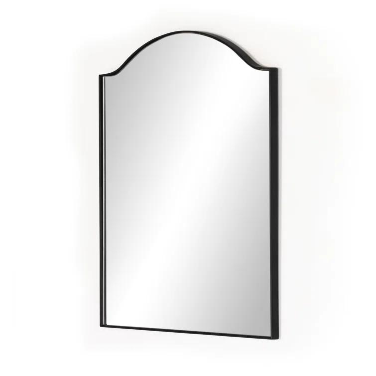 Gunmetal Iron and Engineered Hardwood Rectangular Wall Mirror