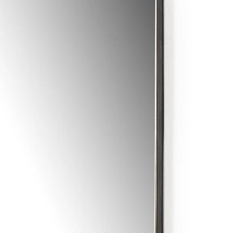 Gunmetal Iron and Engineered Hardwood Rectangular Wall Mirror