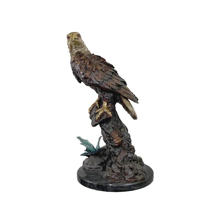 Metropolitan Galleries Bronze Large Eagle Table Top Sculpture