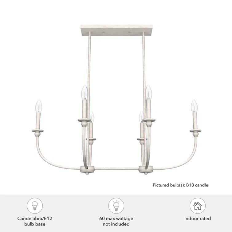 Hunter Southcrest 6 Light Linear Chandelier Ceiling Light Fixture
