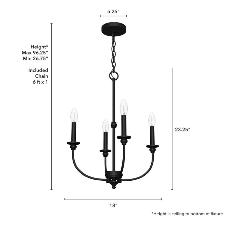 Hunter Southcrest 4 Light Chandelier Ceiling Light Fixture