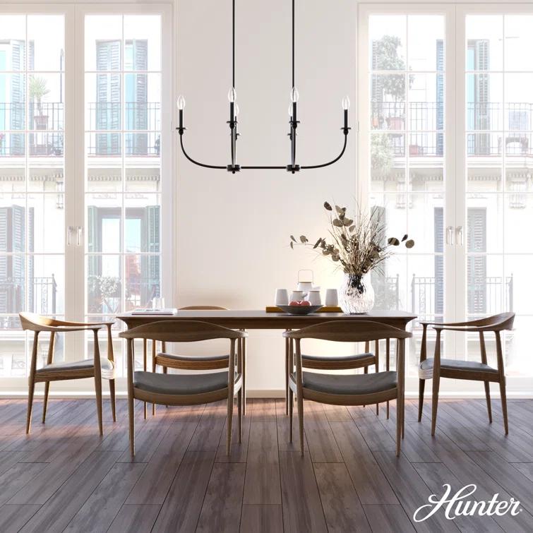 Hunter Southcrest 6 Light Linear Chandelier Ceiling Light Fixture