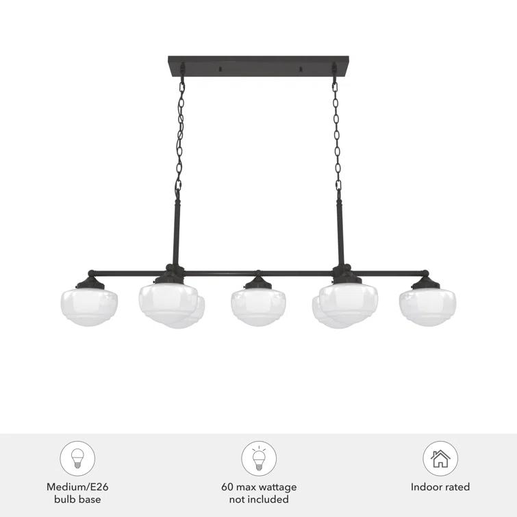 Hunter Saddle Creek 7 Light Linear Chandelier Ceiling Light Fixture