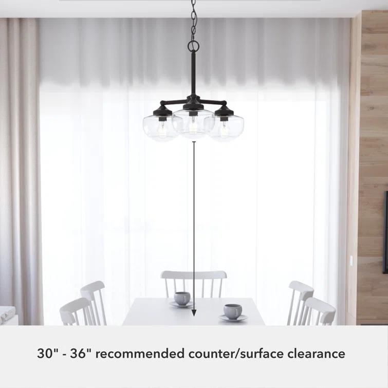 Hunter Fan Hunter Saddle Creek 3 Light Chandelier Ceiling Light Fixture