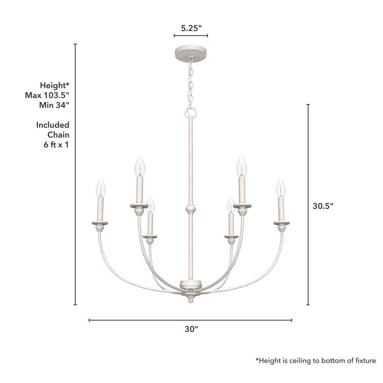 Hunter Southcrest 6 Light Chandelier Ceiling Light Fixture