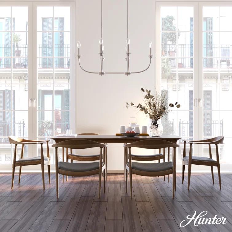 Hunter Southcrest 6 Light Linear Chandelier Ceiling Light Fixture