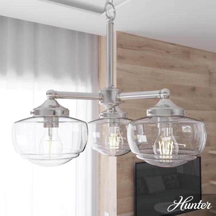 Hunter Saddle Creek 3 Light Chandelier Ceiling Light Fixture