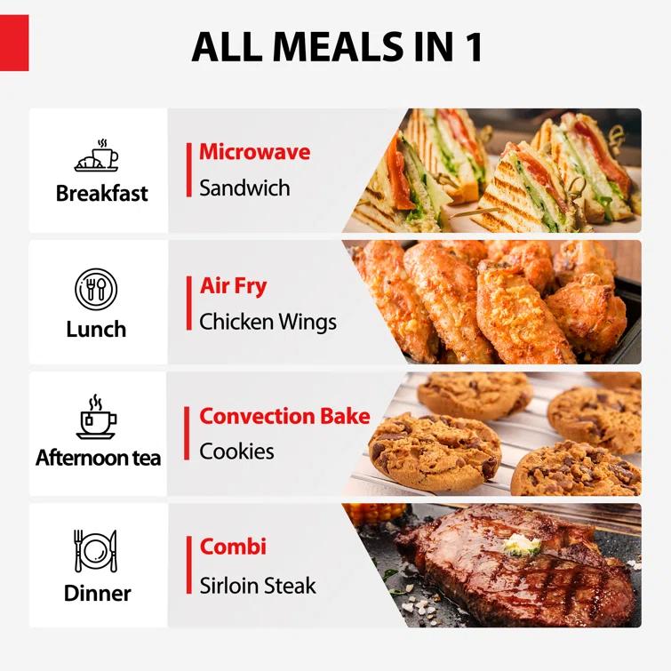 Toshiba 7-in-1 Countertop Microwave Air Fryer Inverter Technology Convection Microwave Smart Sensor