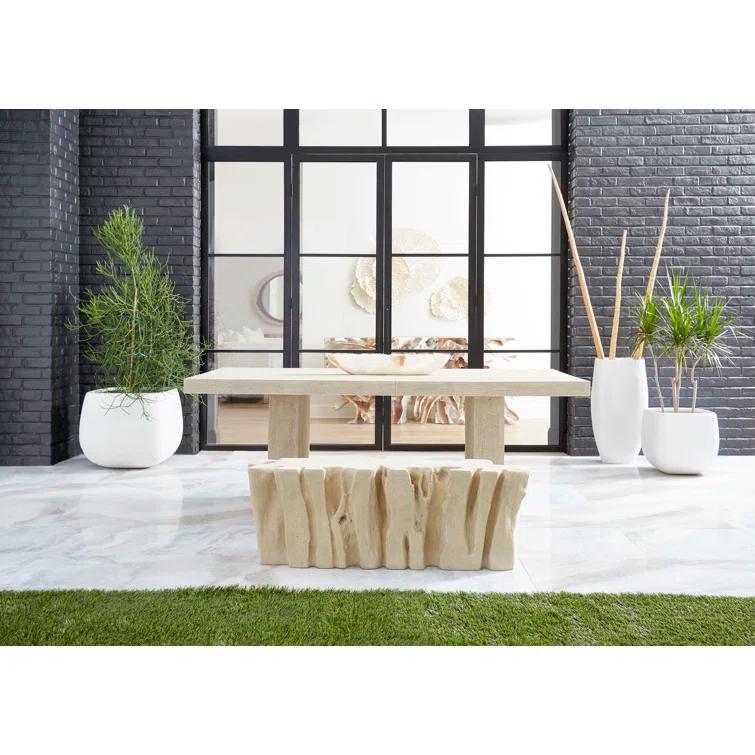 Old Lumber Dining Table, Roman Stone