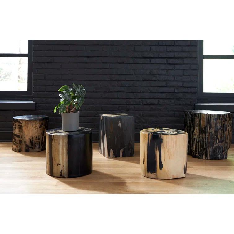 Phillips Collection Cast Naturals Petrified Resin Accent Stool