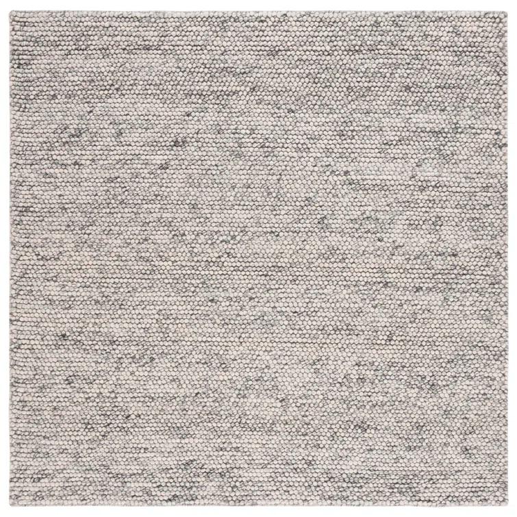SAFAVIEH Natura Feride Geometric Area Rug, Light Grey/Ivory, 4' x 4' Square