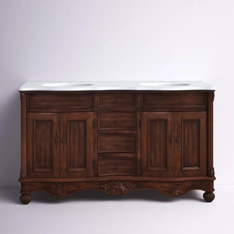 Etta Avenue™ Mannie 60'' Double Bathroom Vanity with Top