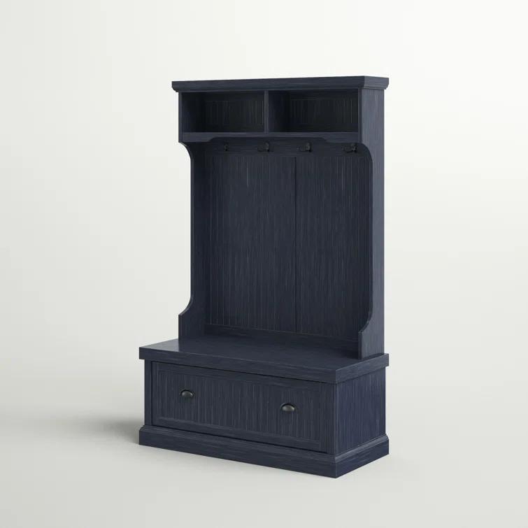 Seaside Hall Tree 40'' Wide with Bench and Shoe Storage