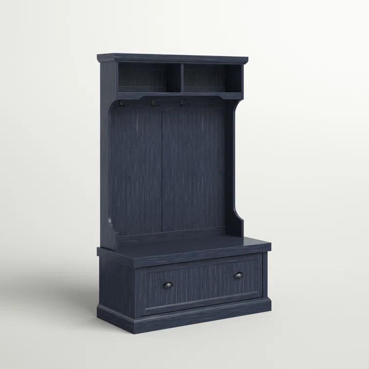 Seaside Hall Tree 40'' Wide with Bench and Shoe Storage