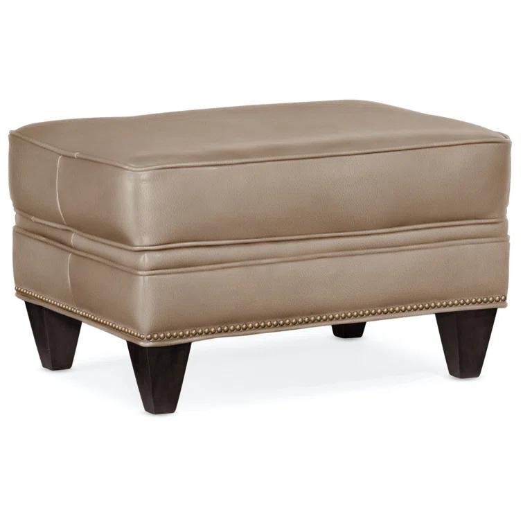 Reddish Upholstered Ottoman