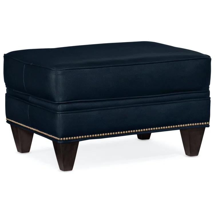 Reddish Upholstered Ottoman