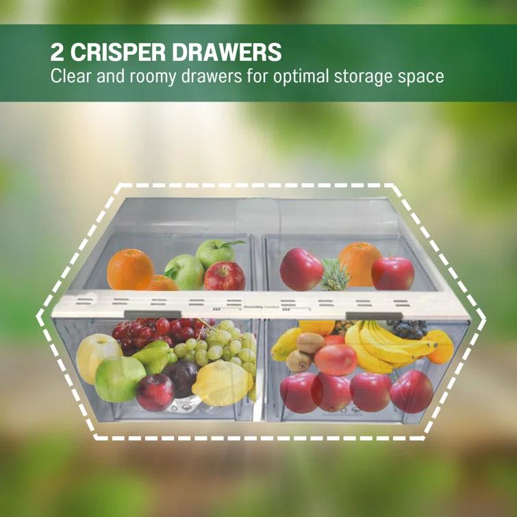 Equator Advanced Appliances Equator 14.3 cf Stainless Refrigerator-Freezer Top Mount Frost Free E-Star Europe RF 142 S