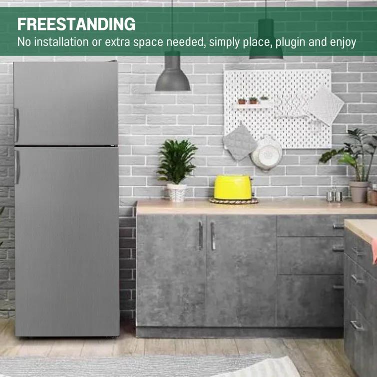 Equator Advanced Appliances Equator 14.3 cf Stainless Refrigerator-Freezer Top Mount Frost Free E-Star Europe RF 142 S