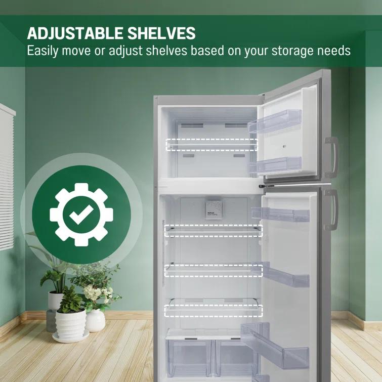 Equator Advanced Appliances Equator 14.3 cf Stainless Refrigerator-Freezer Top Mount Frost Free E-Star Europe RF 142 S