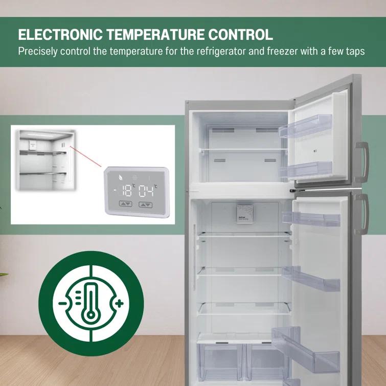 Equator Advanced Appliances Equator 14.3 cf Stainless Refrigerator-Freezer Top Mount Frost Free E-Star Europe RF 142 S