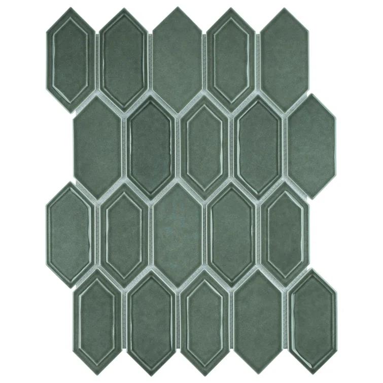 Bianca 2" x 4" Glass Grid Mosaic Wall Tile